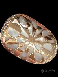 Anello Bulgari 'Intarsio' in oro rosa madreperla 