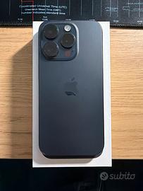 Apple Iphone 15 pro 128gb blu perfetto con cover