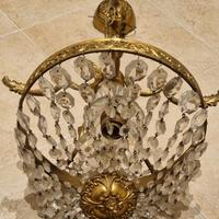 piccolo lampadario vintage in ottone