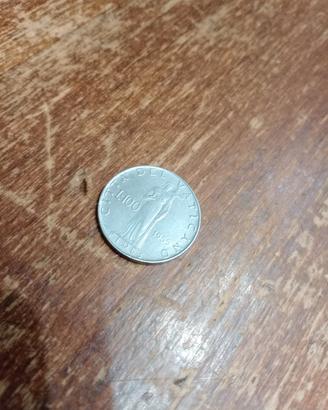 moneta da 100 lire citta del vaticano 