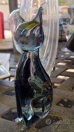 gatto vetro pieno Murano