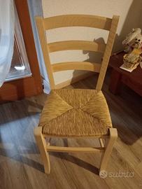 Sedie impagliate a mano friulane n.2