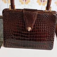 Borsa vintage in coccodrillo