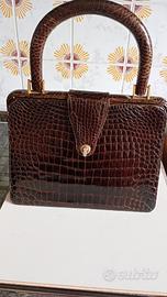 Borsa vintage in coccodrillo