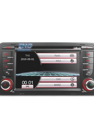 RADIO NAVIGATORE 7" PER AUDI A3 8P 03-12 USB GPS 