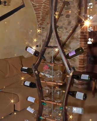 Porta bottiglie artigianale 