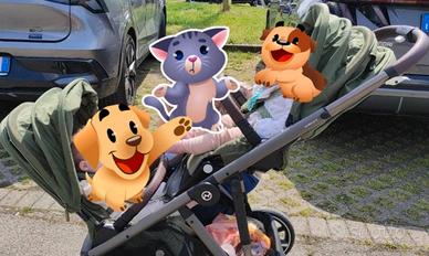 Passeggino gemellare cybex Gazelle s tpe moos gree