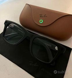 Ray-Ban - Meta Wayfarer nero opaco/trasparenti.