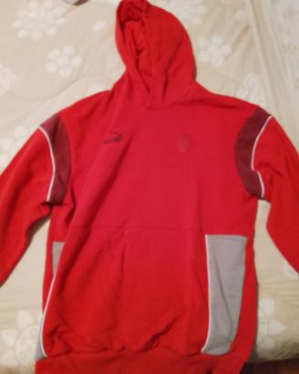 calcio felpa rossa ac Milan cappuccio