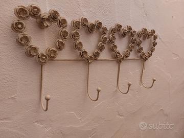 Appenditutto in ferro battuto stile Shabby