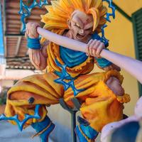Dragon ball Z Due statue Goku SSJ3 Kid Buu Vegeta