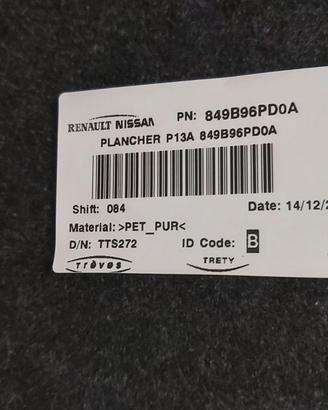 pianale baule Nissan Juke