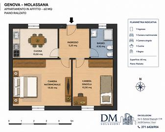 Molassana trilocale arredato e ristrutturato