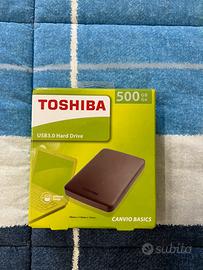 Hard Disk Toshiba usb 3.0 500gb 2,5 NUOVO