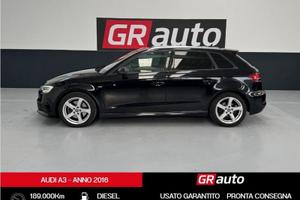 Audi A3 SPB 2.0 TDI 184 CV quattro S tronic Sport
