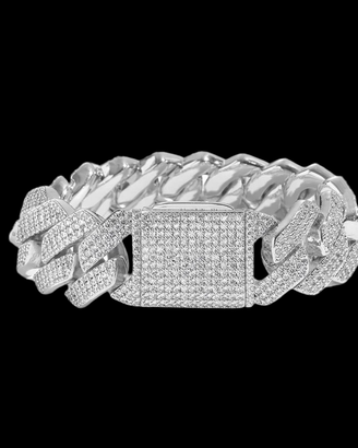 Elegante bracciale stile Miami Cuban