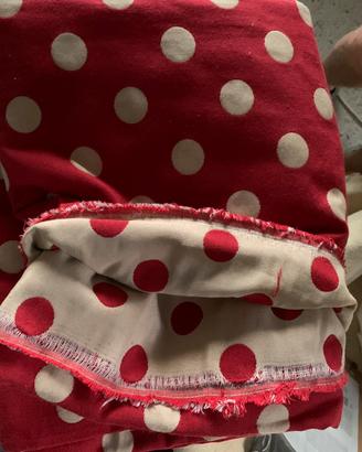 Stoffa vintage , a  pois double face