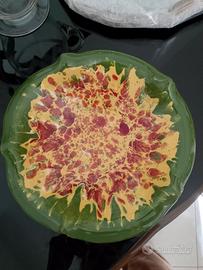 Fruttiera in ceramica dipinta a mano vintage