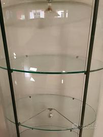 vetrina per collezionismo in vetro