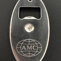 Apribottiglie pubblicitario in metallo  logo AMC