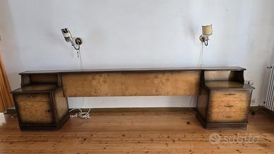 Struttura letto con comodini integrati