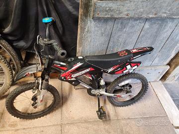 Bici bambino 16" X- Games Moto Cross  - stile moto
