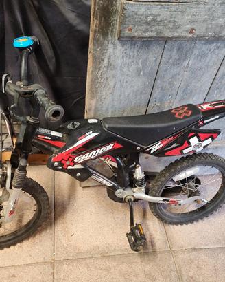 Bici bambino 16" X- Games Moto Cross  - stile moto