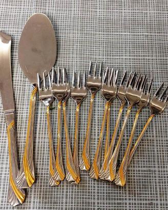 set torta da 12 forchette Gottinghen Rostfrei