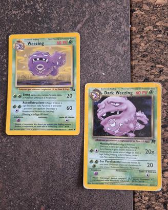 Carte Pokemon Weezing e Dark Weezing 