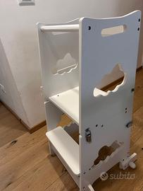 Torre montessori in legno 2 in 1