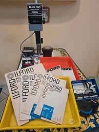 DURST F60 ingranditore e materiale camera oscura