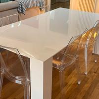 Tavolo legno laccato bianco