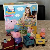 "Peppa pig" treno con 5 personaggi +gioco da tavol