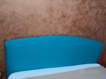 letto matrimoniale contenitore imbottito verde