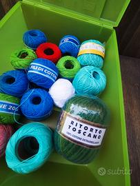 gomitoli di cotone per uncinetto