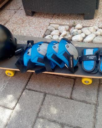 SKATEBOARD 80cm Roces + KIT Protezioni