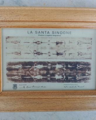 Quadretto Sacra Santa Sindone con cornice 20 x 15