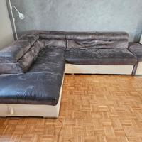 divano angolare con letto estraibile e contenitore