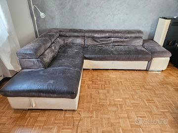 divano angolare con letto estraibile e contenitore