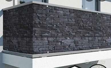 Telo frangivista per balcone con pietre nere in ny