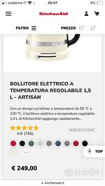 Bollitore elettrico temperatura regolabile 1,5 L rosso