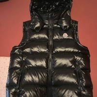 Smanicato/gilet Moncler nero lucido