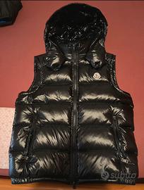 Smanicato/gilet Moncler nero lucido