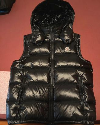 Smanicato/gilet Moncler nero lucido