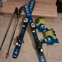 Sci scarponi bastoncini bambino