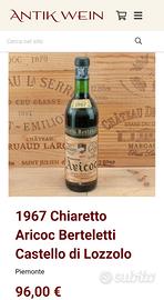 vino collezione Chiaretto Aricoc Berteletti 1961