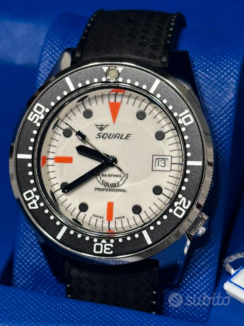 Squale White Milk Limited Acciaio e Nato Abbigliamento e Accessori In vendita a Torino