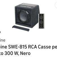 subwoofer Alpine SWE-815 RCA  300 W,