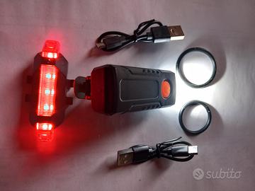 6 luci bici 3 anteriore e 3 posteriore nuovissimi 