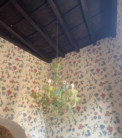 Coppia di lampadari Murano sei bracci